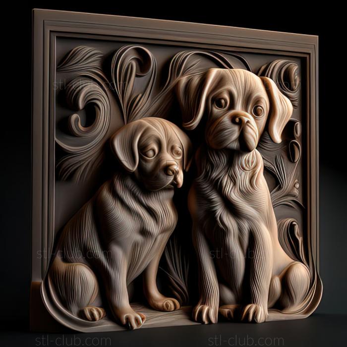 3D model st dogs (STL)